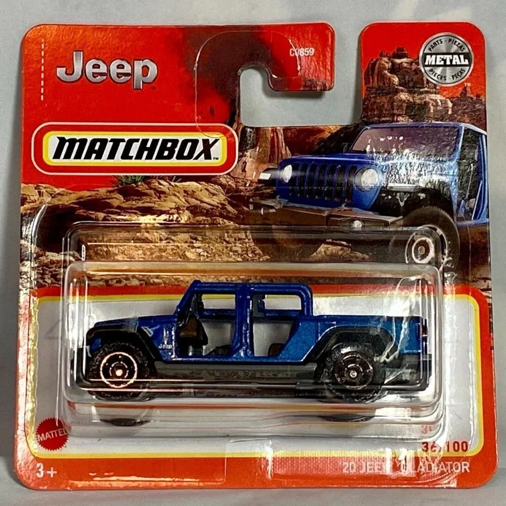 Matchbox Jeep‎ Rubicon '20 Jeep Gladiator 36/100 Blue 1/64 (Short Card) NIP 2022